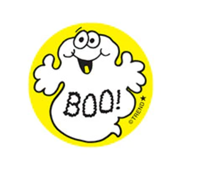 Boo! Coconut Scent Retro  Scratch 'n Sniff Stickers