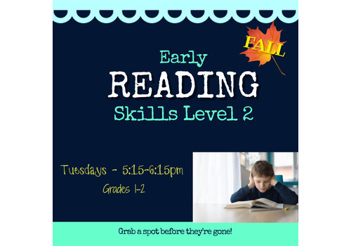 Early Reading Skills  - Level  2 : FALL  TUESDAYS, 5:15-6:15pm *