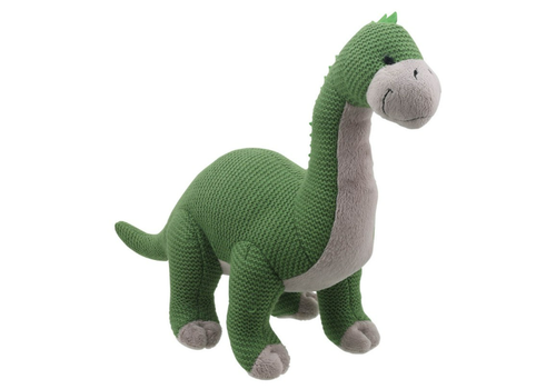 The Puppet Company Ltd. Brontosaurus Green Large Knitted Dinosaur Wilberry