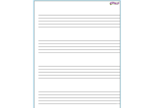 Trend Enterprises Music Staff Wipe Off Paper (D)*
