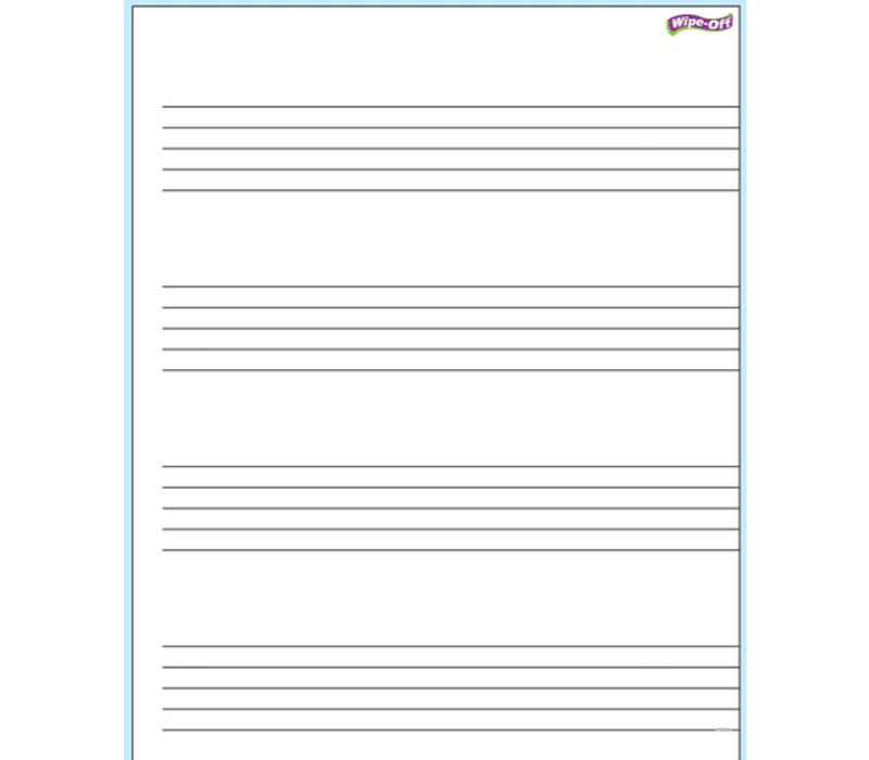Music Staff Wipe Off Paper (D)*