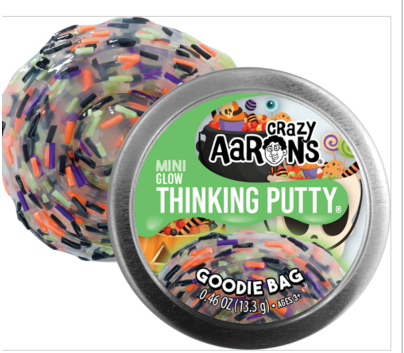 Crazy Aaron's Goodie Bag Glow in the Dark Thinking Putty  Mini Tin