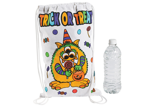 Colour Your Own Halloween Trick-or-Treat Drawstring Bag*