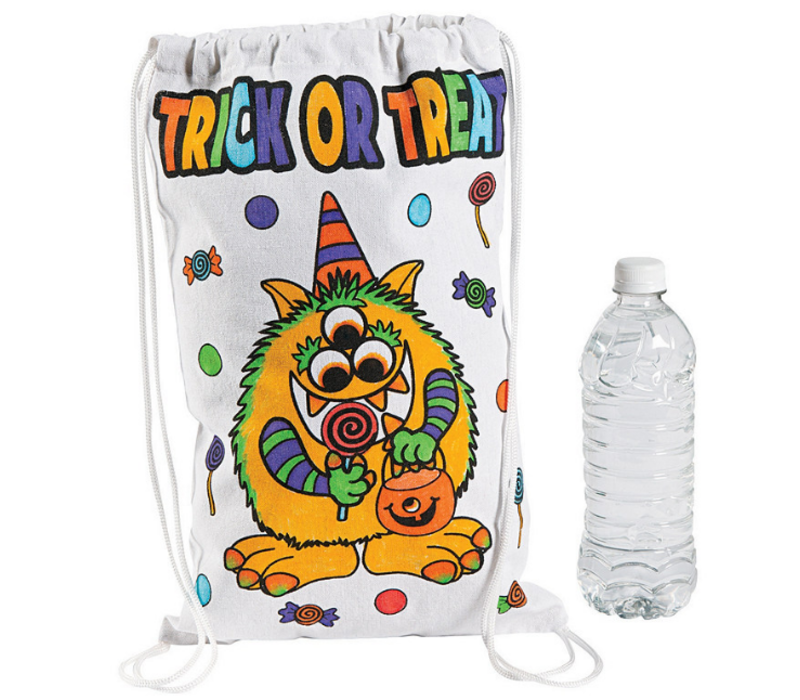 Colour Your Own Halloween Trick-or-Treat Drawstring Bag*