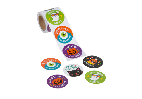 fun express Halloween Pun Roll Stickers* 100 per roll