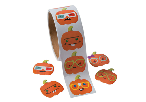 fun express Nerdy Pumpkin Roll Stickers