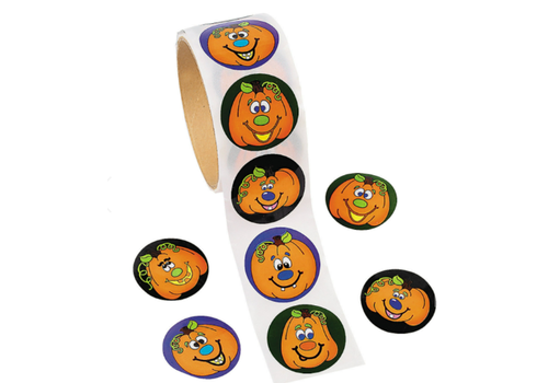 fun express Halloween Funny Jack-O-Lantern Roll Stickers