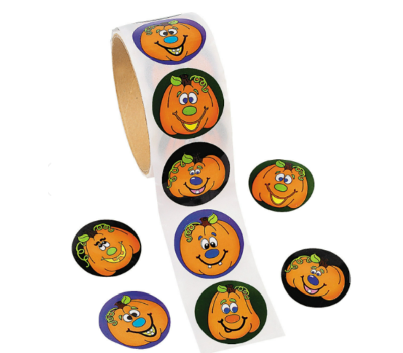 Halloween Funny Jack-O-Lantern Roll Stickers