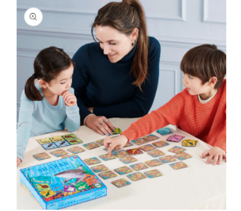 Shiny Sharks & Friends Memory Matching Game