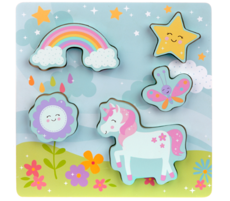 Blossom Unicorn  Wooden Puzzle by Ganz