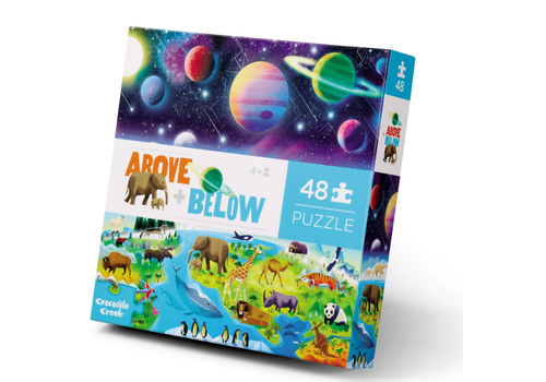 Crocodile Creek Above + Below 48 Piece Puzzle - Earth and Space