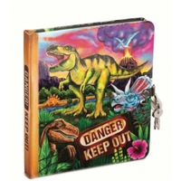 Danger Keep Out - Dinosaur Glow in the Dark Lock & Key Diary