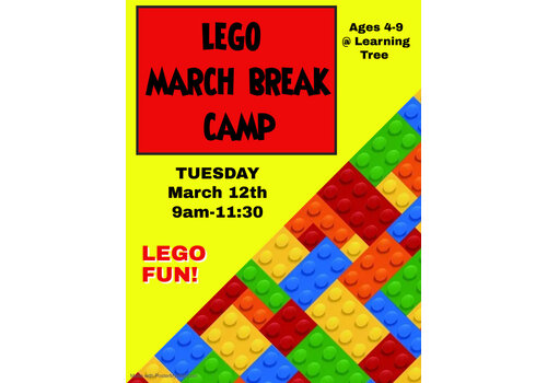 Young Engineer LEGO Bricks! MARCH BREAK  CAMP  TUESDAY MARCH 12