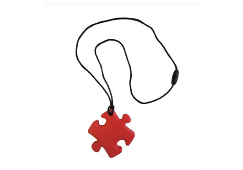 fdmt Puzzle Piece Chewy Pendant- red