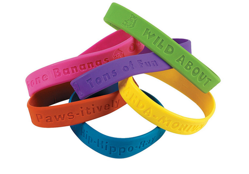 oriental trading 100th Day of School Rubber Bracelets - 24 pieces
