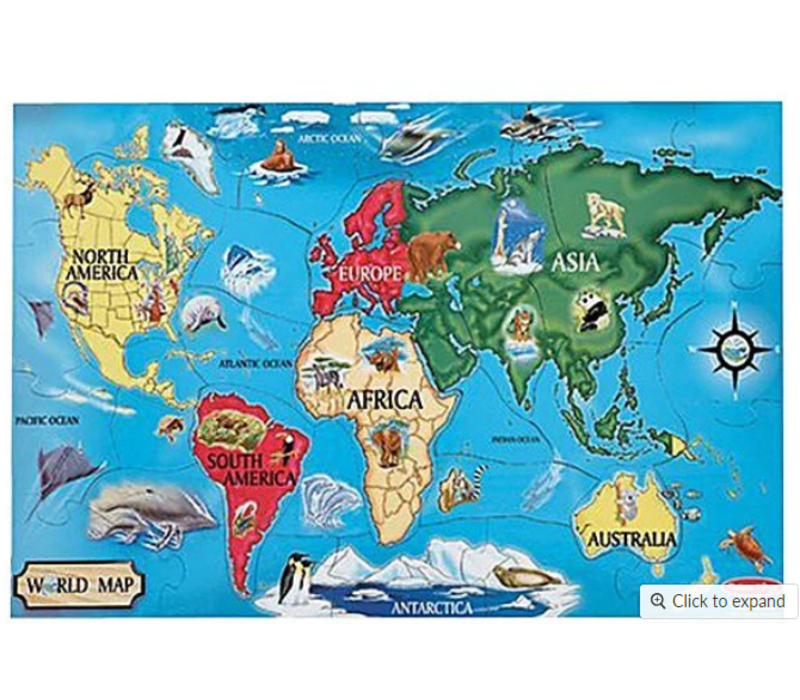 World Map Floor Puzzle