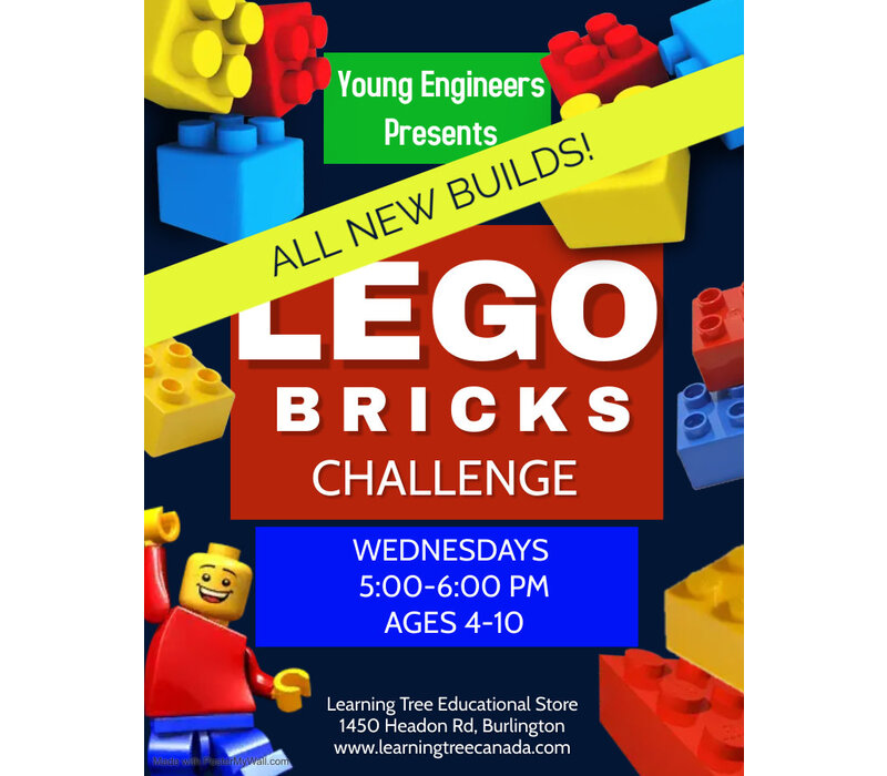 Young Engineer LEGO Bricks Challenge Wednesdays 5:00-6:00 SPRING
