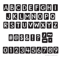 Black 4" Tiles Uppercase Ready Letters