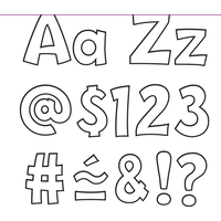 White 4" Playful Uppercase/Lowercase Combo Pack  Ready Letters