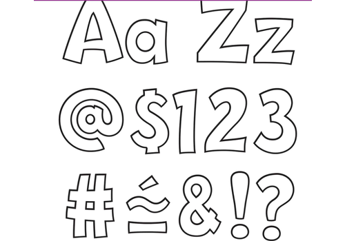 Trend Enterprises White 4" Playful Uppercase/Lowercase Combo Pack  Ready Letters*