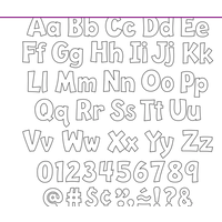 White 4" Playful Uppercase/Lowercase Combo Pack  Ready Letters