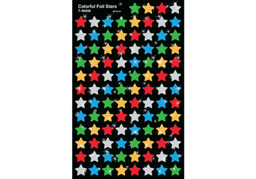 Trend Enterprises Colorful Stars - Foil Stickers (D)*