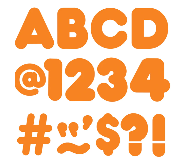 Orange  4" Casual Combo Letters (D)*