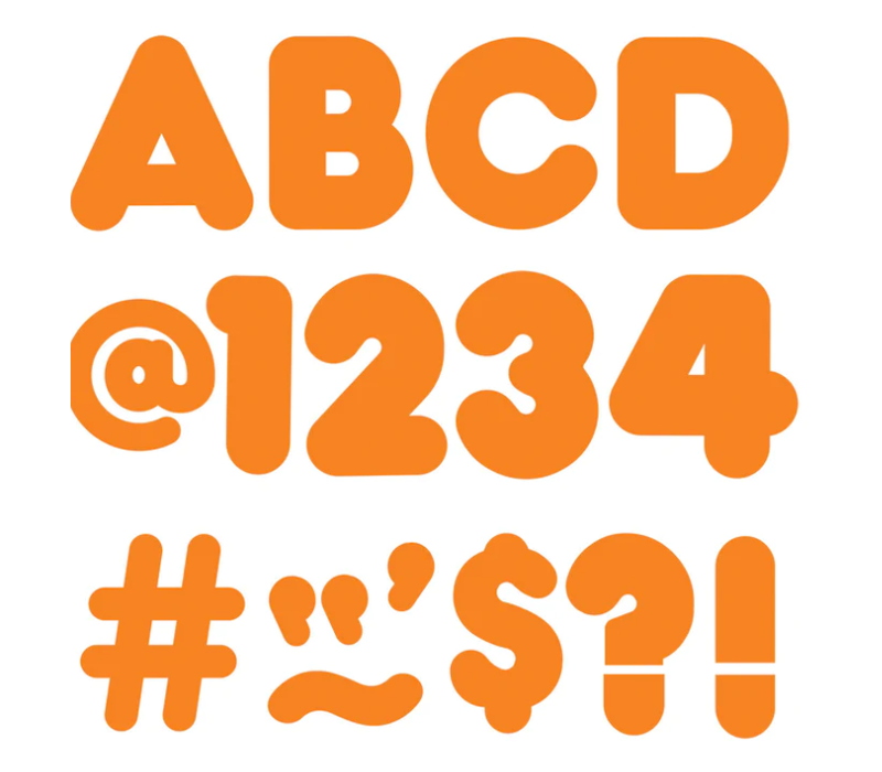 Orange  4" Casual Combo Letters