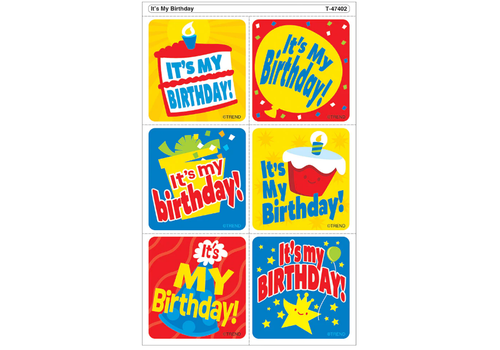 Trend Enterprises It's My Birthday Tear & Share Stickers