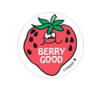Berry Good, Strawberry Scent  Retro Scratch n Sniff Stinky Stickers