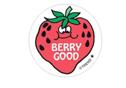 Trend Enterprises Berry Good, Strawberry Scent  Retro Scratch n Sniff Stinky Stickers