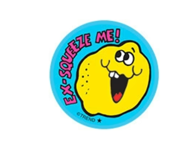 Ex-Squeeze Me!, Lemon Juice  Scent  Retro Scratch n Sniff Stinky Stickers