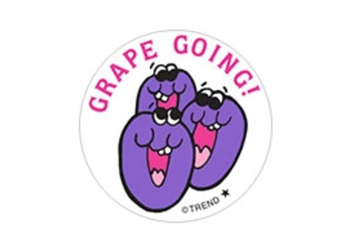 Trend Enterprises Grape Going!, Grape Jelly Scent  Retro Scratch n Sniff Stinky Stickers