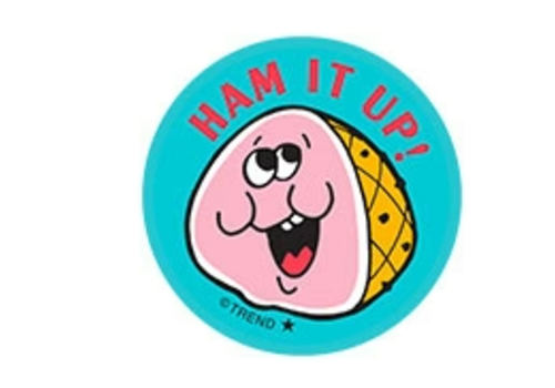 Trend Enterprises Ham It Up!, Ham Scent  Retro Scratch n Sniff Stinky Stickers (D)*