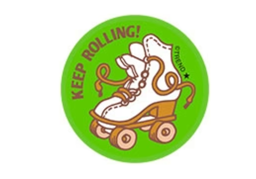 Trend Enterprises Keep Rolling!, Leather  Scent  Retro Scratch n Sniff Stinky Stickers (D)*