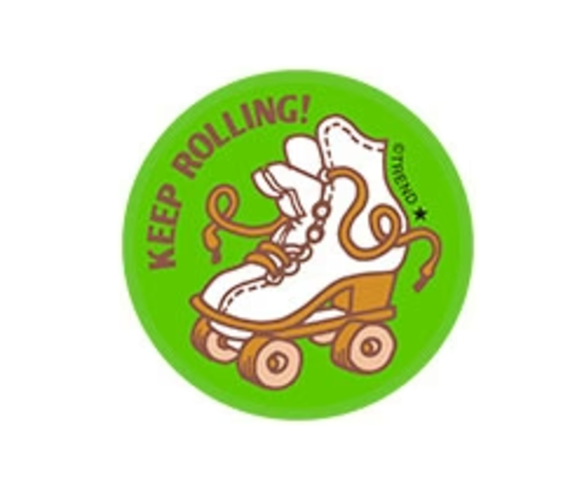 Keep Rolling!, Leather  Scent  Retro Scratch n Sniff Stinky Stickers*