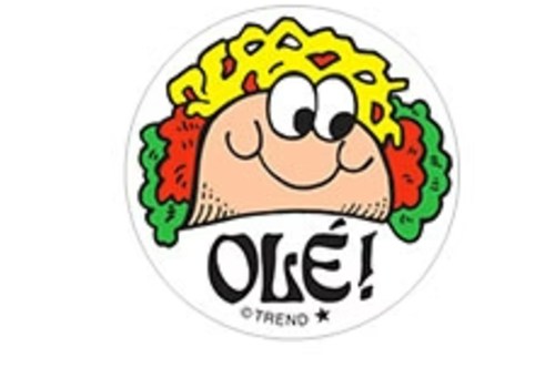 Trend Enterprises Olé!, Taco Scent  Retro Scratch n Sniff Stinky Stickers