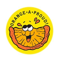 Orange-A-Proud!, Orange Candy  Scent  Retro Scratch n Sniff Stinky Stickers