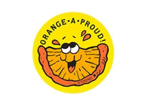 Trend Enterprises Orange-A-Proud!, Orange Candy  Scent  Retro Scratch n Sniff Stinky Stickers
