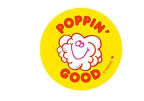 Trend Enterprises Poppin' Good, Popcorn Scent  Retro Scratch n Sniff Stinky Stickers