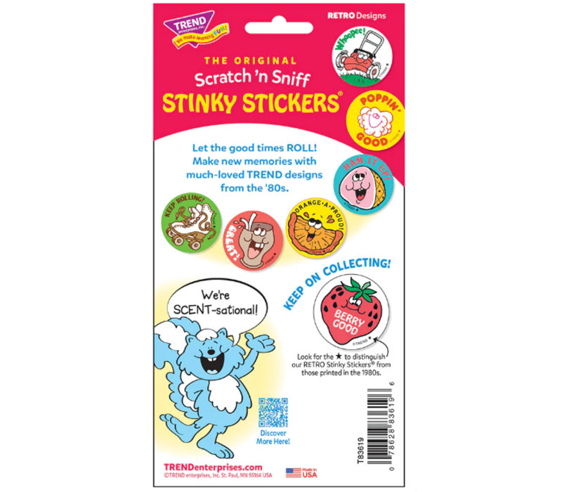 Wow! Bubble Gum Scent Retro Scratch 'n Sniff Stickers*