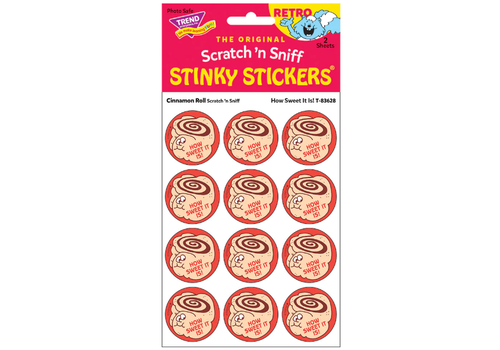 Trend Enterprises How Sweet it is! Cinnamon Roll Scent Retro Scratch 'n Sniff Stickers