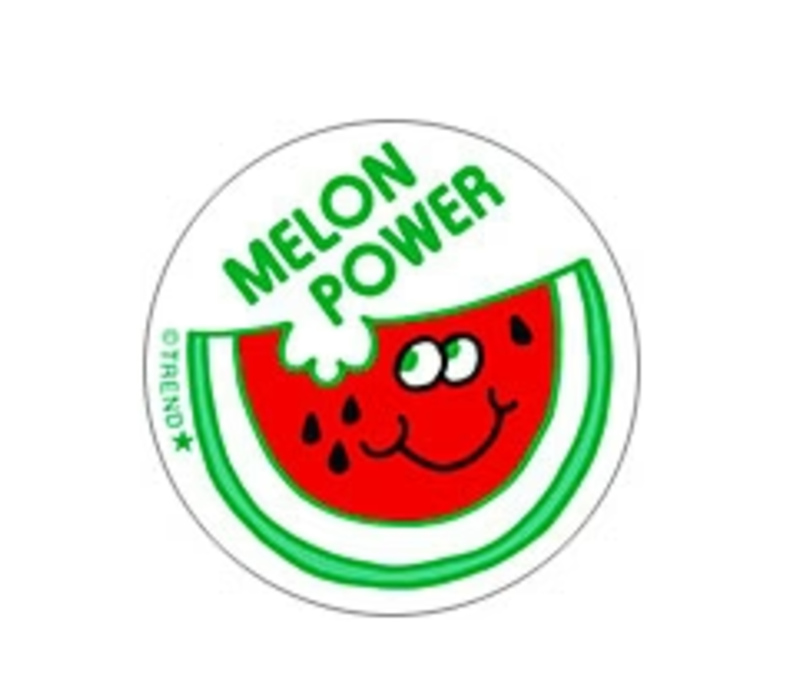 Melon Power Watermelon Scent Retro Scratch 'n Sniff Stickers