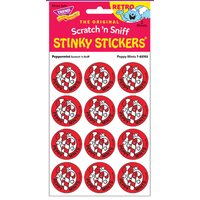 Peppy Mints Peppermint Scent Retro Scratch 'n Sniff Stickers