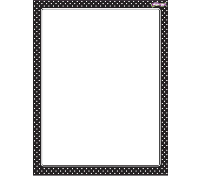 Black Polka Dot  Write-on/wipe-off Chart
