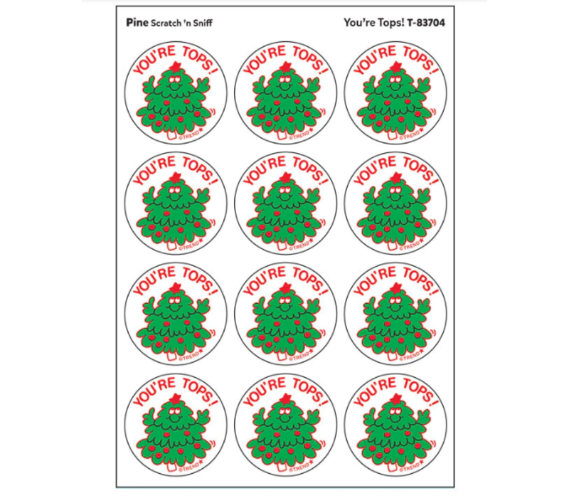 You're Tops!, Pine  Scent Retro Scratch 'n Sniff Stickers*