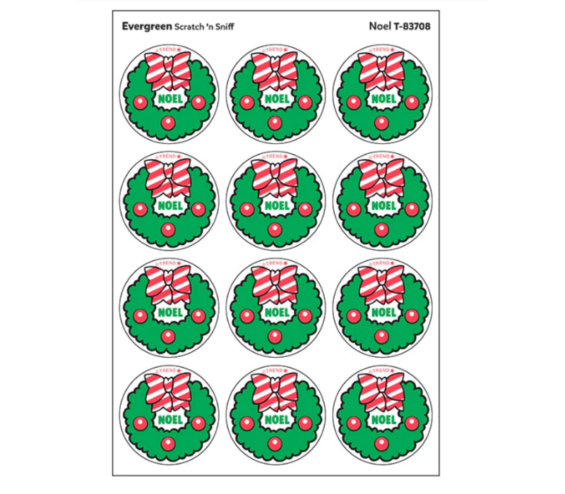 Noel, Evergreen Scent Retro Scratch n Sniff Stinky Stickers*
