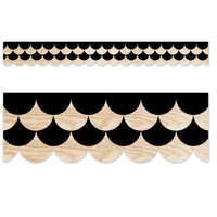 Core Decor Black and Wood Scallops EZ Border*