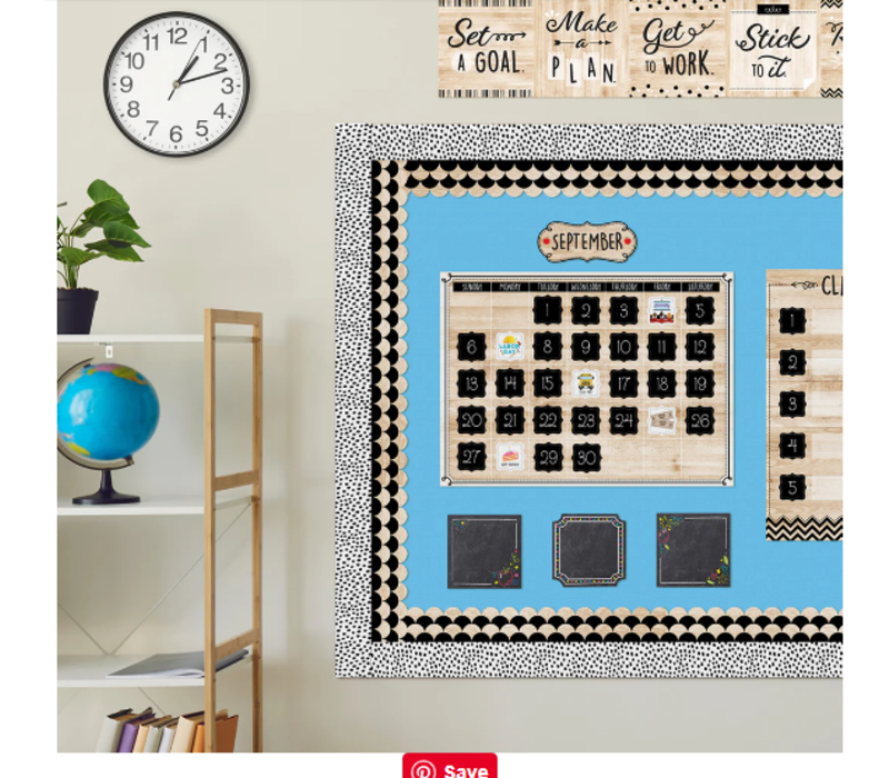 Core Decor Black and Wood Scallops EZ Border*
