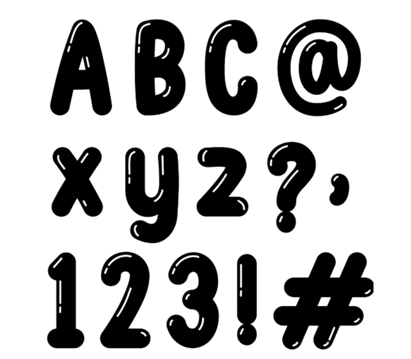 Core Decor Bubble Letters Designer Letters